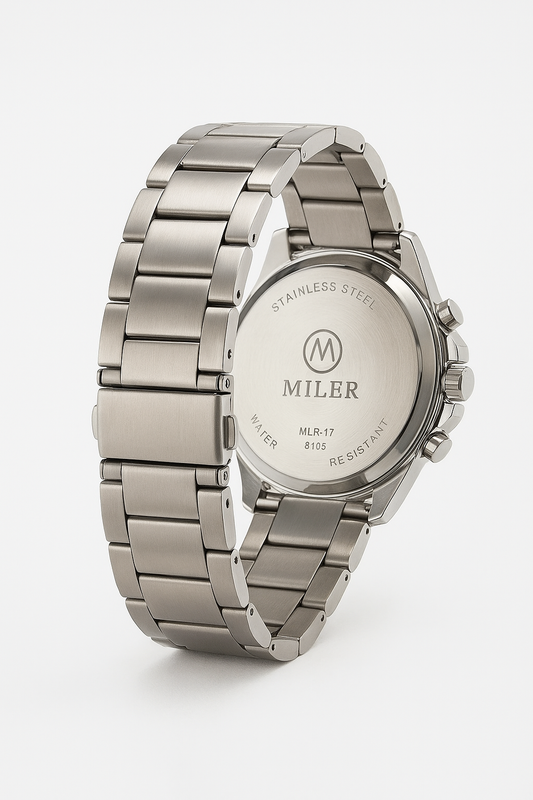 MILER Arabic Dial Dual Tone Men's Wrist Watch – Stainless Steel Chain