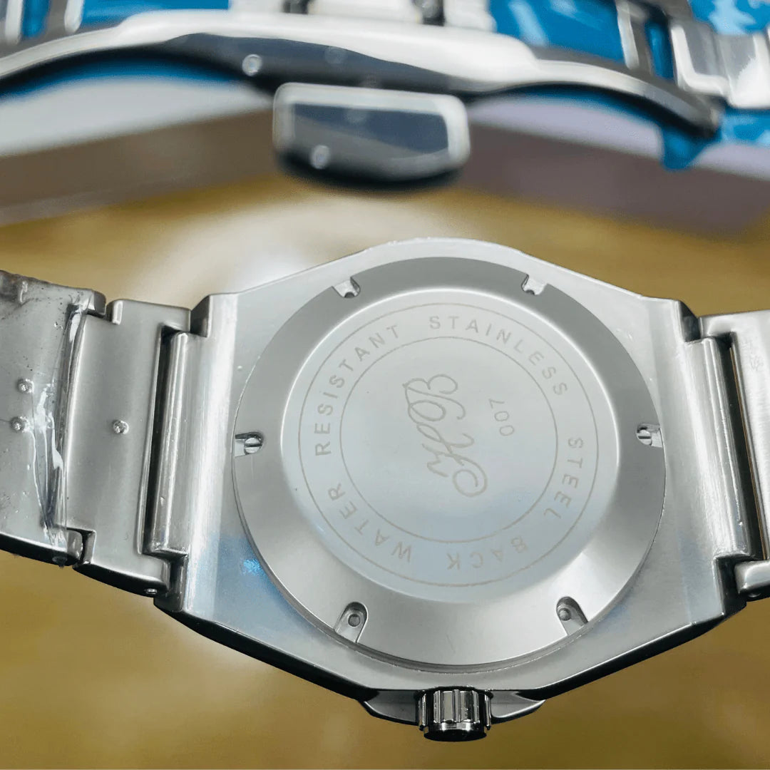 Hublot Style Stainless Steel Luxury Watch – Premium Metal Bracelet