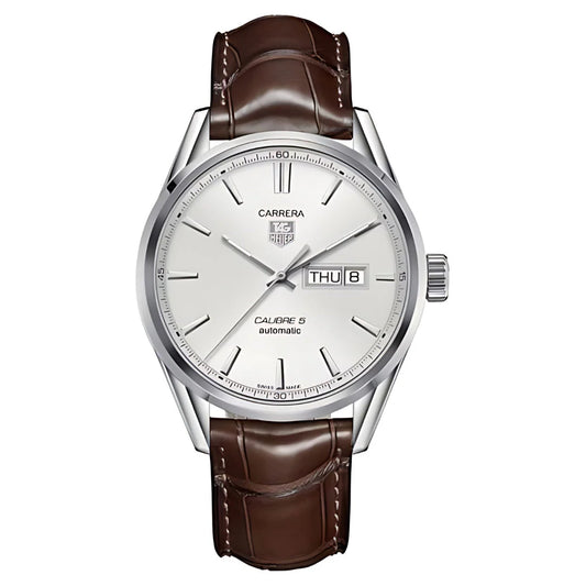 Classic Careera Day-Date Watch with Leather Strap – Elegant Dial