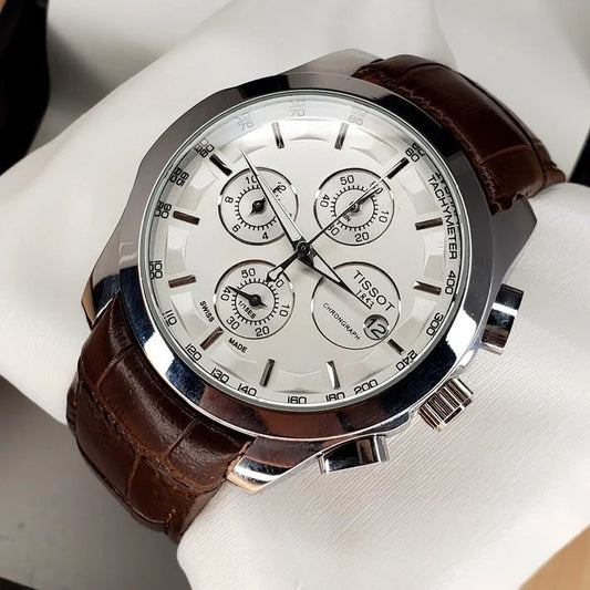 2. Tissot 1853 Classic Chronograph Watch for Men – Leather Band