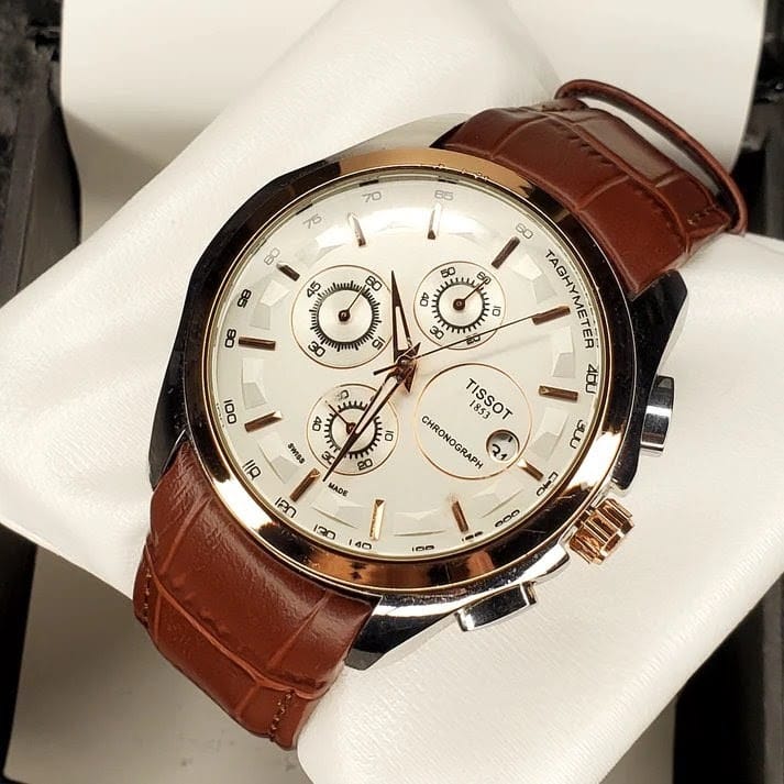 2. Tissot 1853 Classic Chronograph Watch for Men – Leather Band
